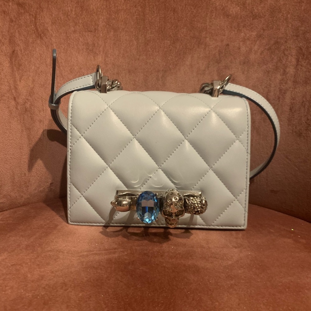 Alexander Mcqueen Jewelled Stachel Sky Blue